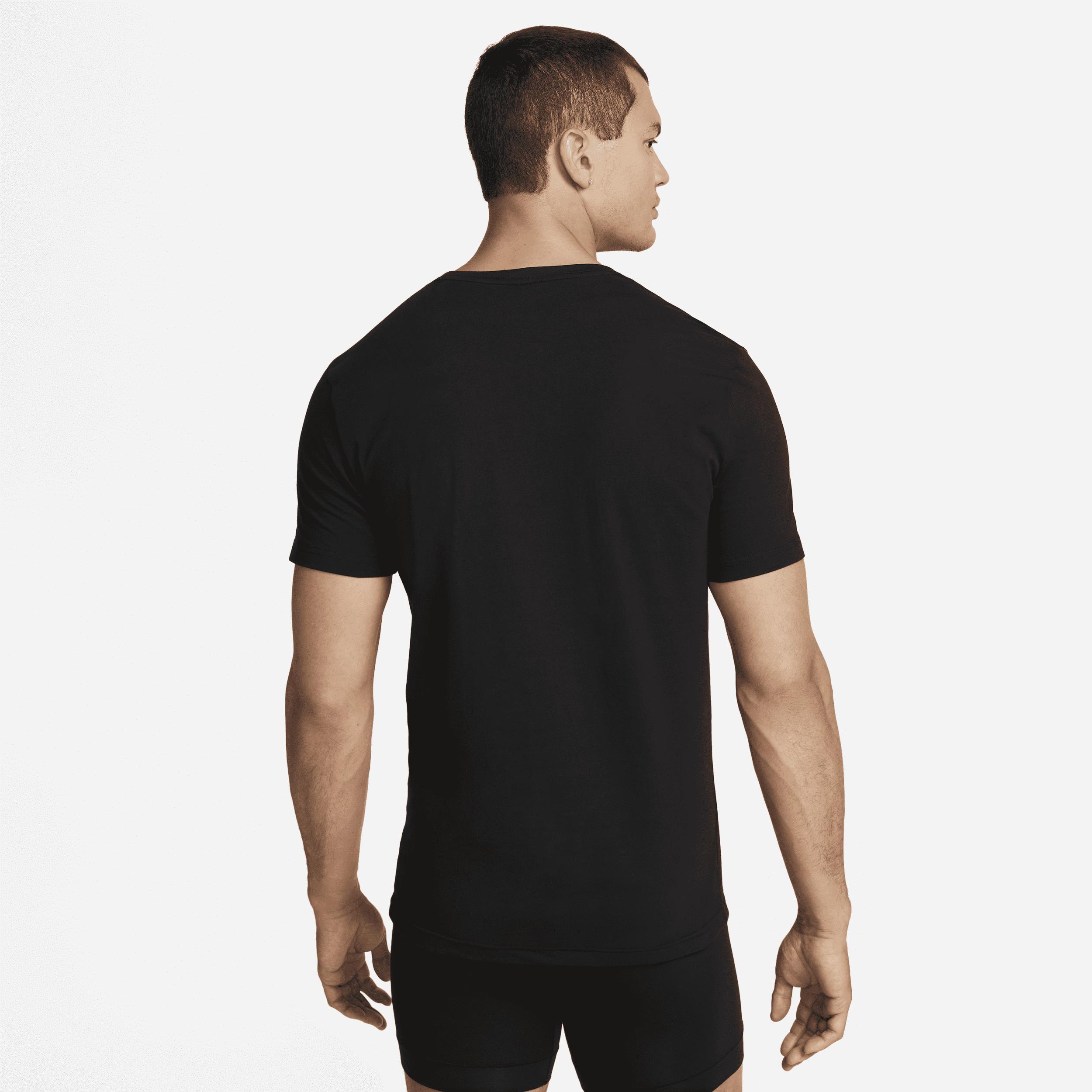 Nike Men's Dri-FIT Essential Cotton Stretch Slim Fit Crew Neck Undershirt (2-Pack) Product Image