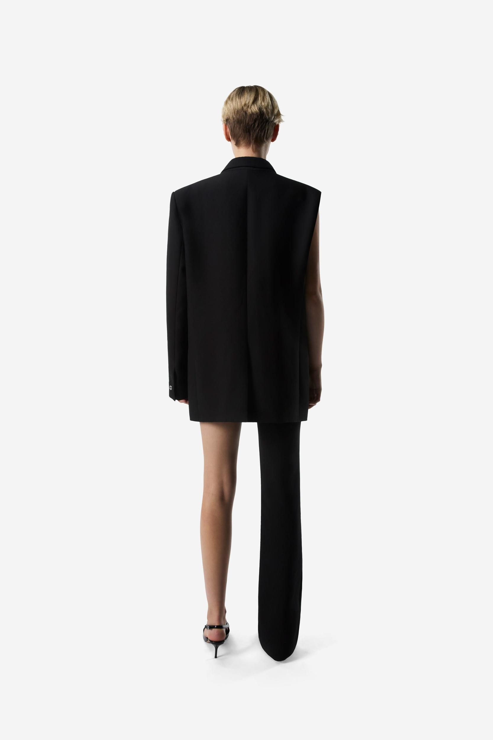 One-Arm Belted Pocket Tailored Jacket Product Image