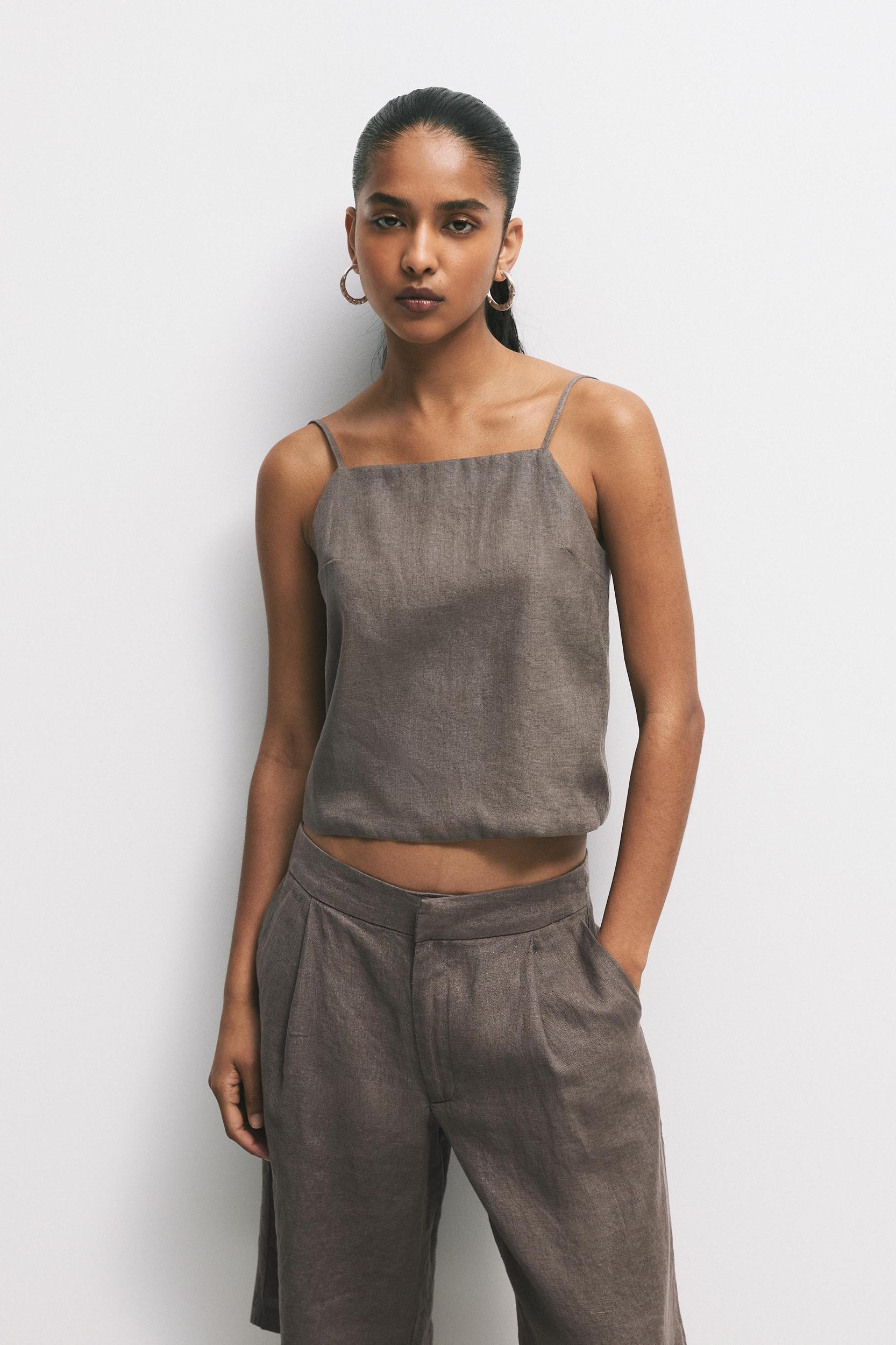 100% linen top Product Image