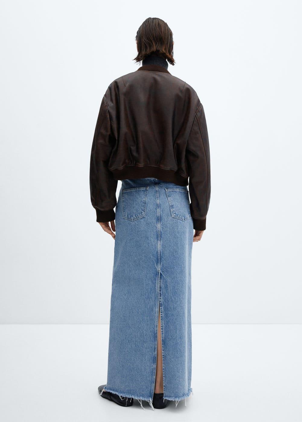 Mango Womens Denim Long Skirt Product Image