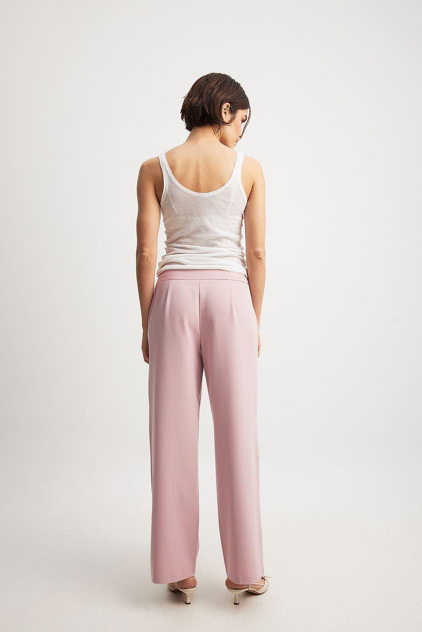 Straight Low Waist Suit Pants Product Image