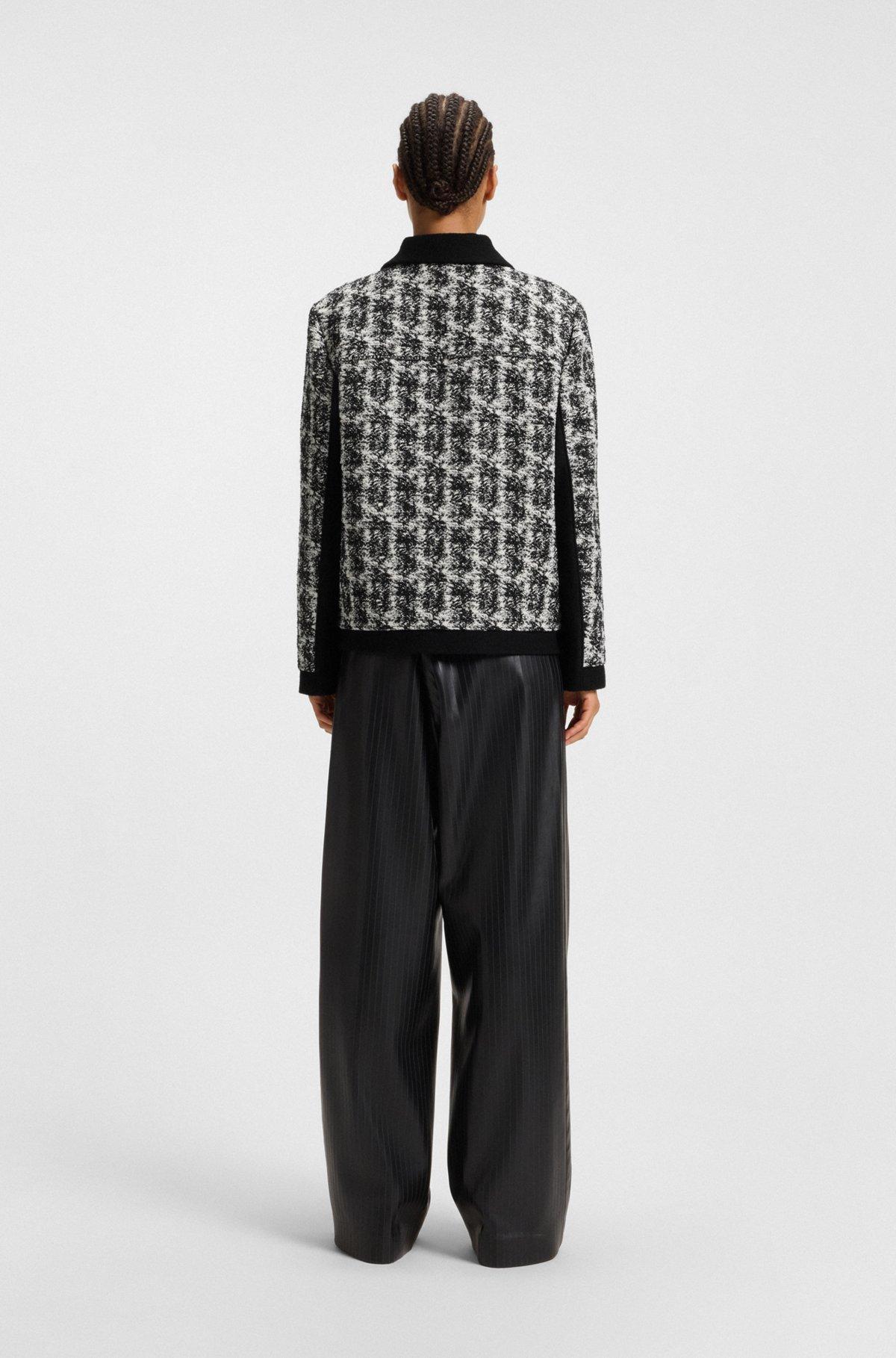 Regular-fit jacket in patterned feather tweed Product Image