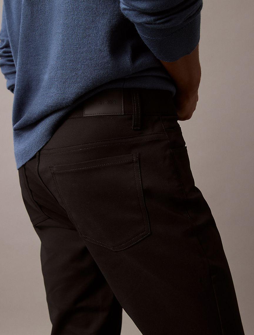 Calvin Klein Mens Slim Move 5-Pocket Pant - Grey Product Image