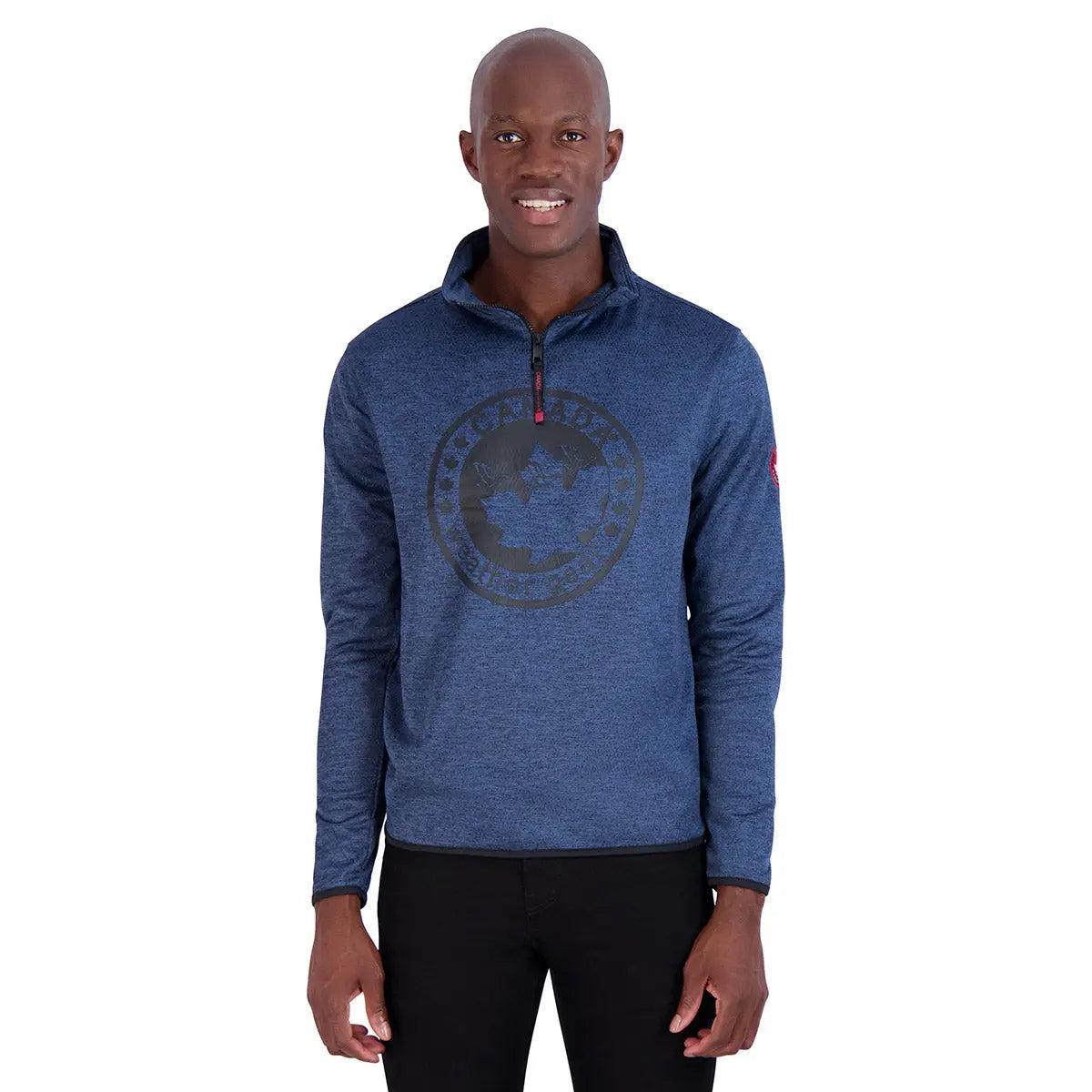 Canada Weather Gear Men's 1/4 Zip Birdseye Sweater Product Image