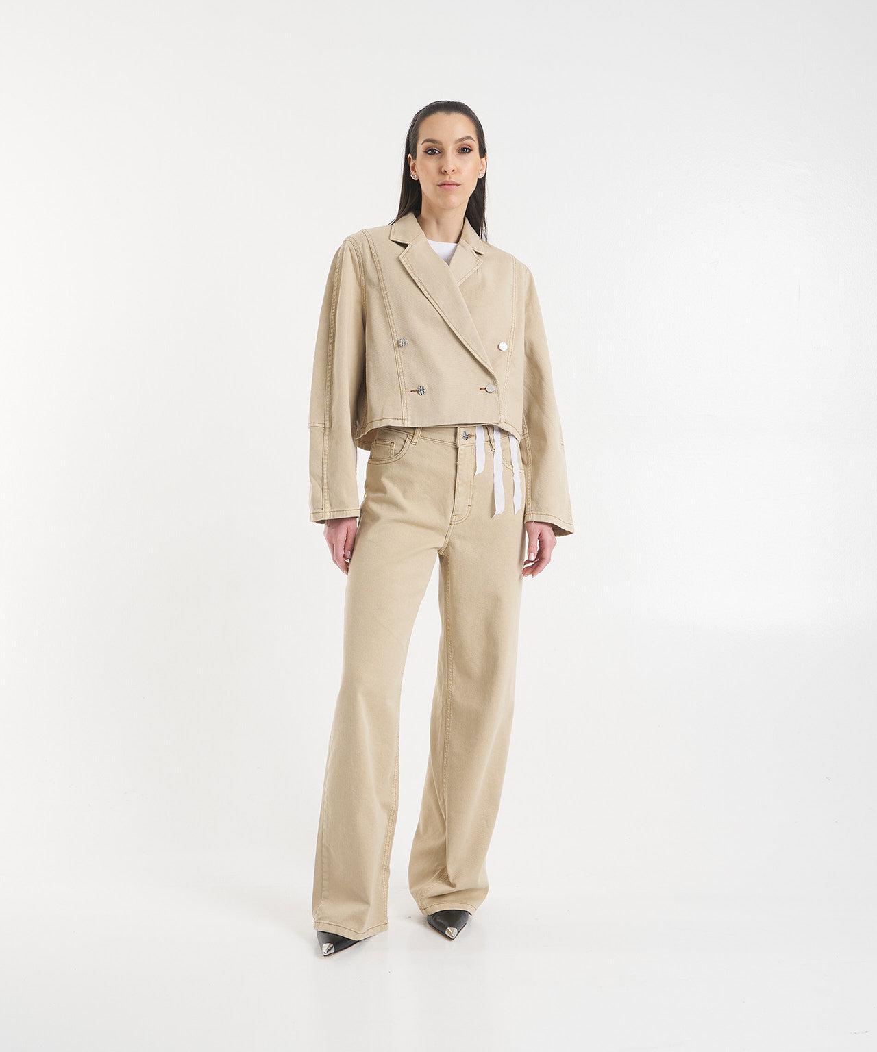 Cropped denim blazer 'Bianka' Product Image