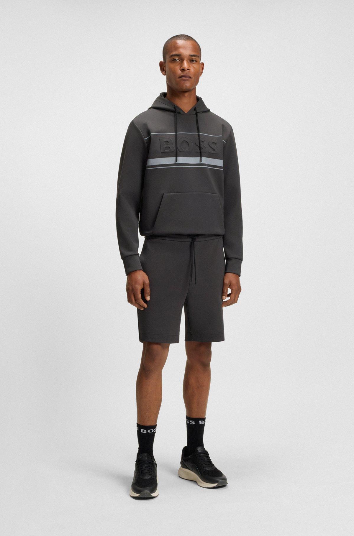 BOSS -  shorts with stripe details - Dark Grey Product Image