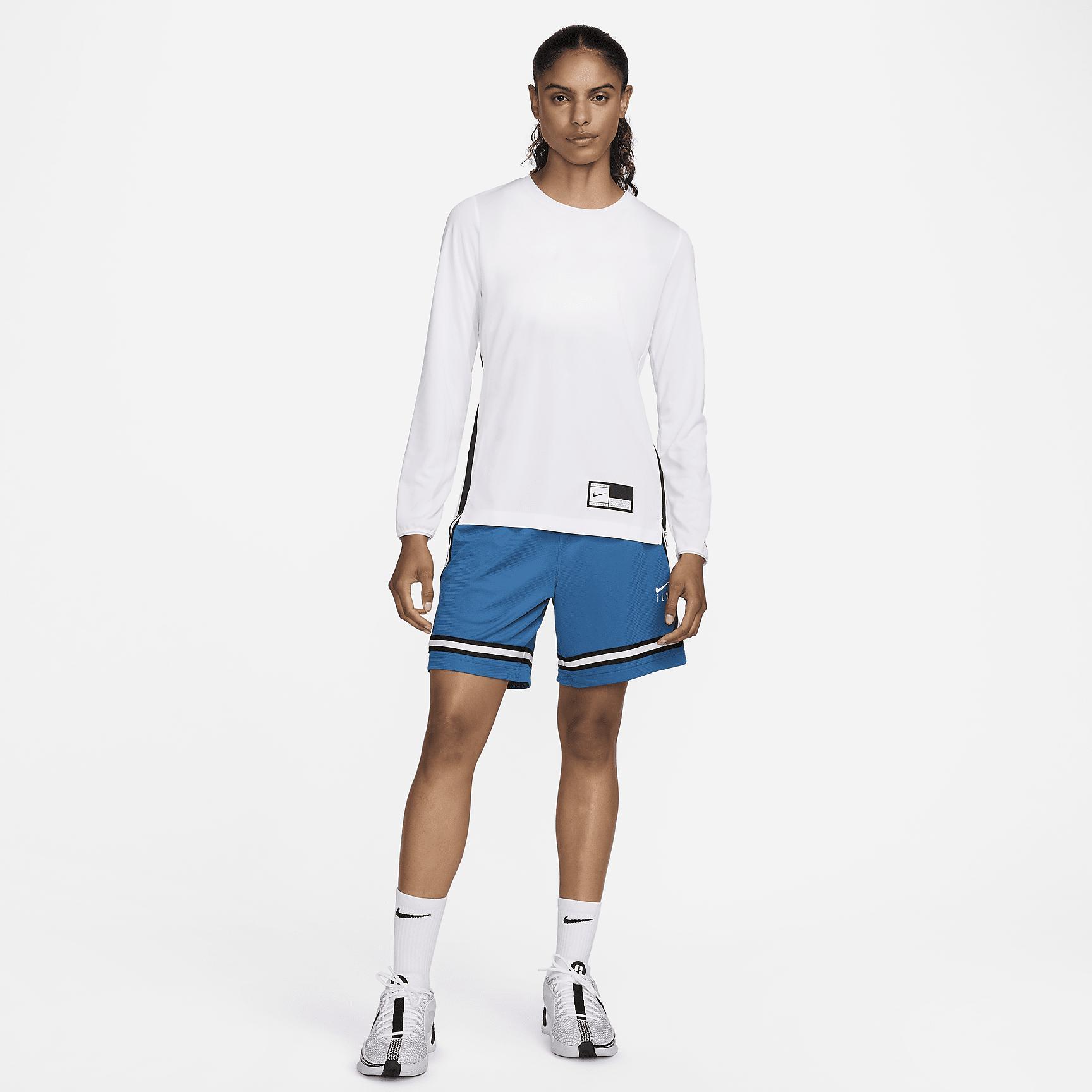 Nike Womens Nike Dri-Fit L/S Pregame Top - Womens Black/White/Black Product Image