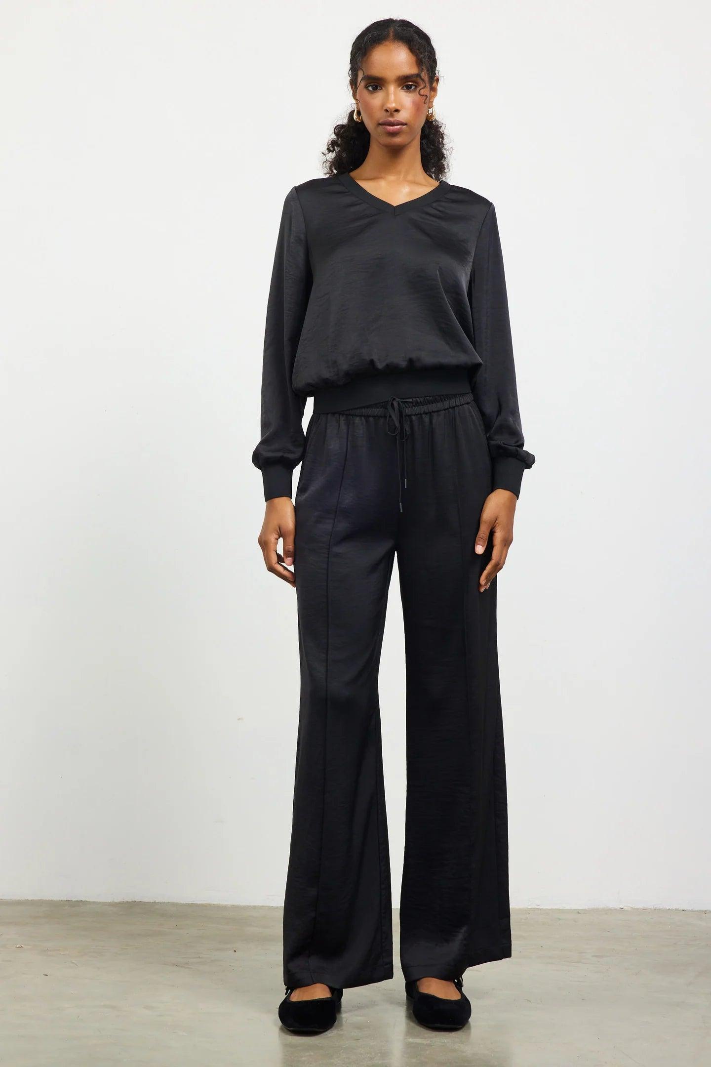 Rib Band Long Sleeve Top Product Image