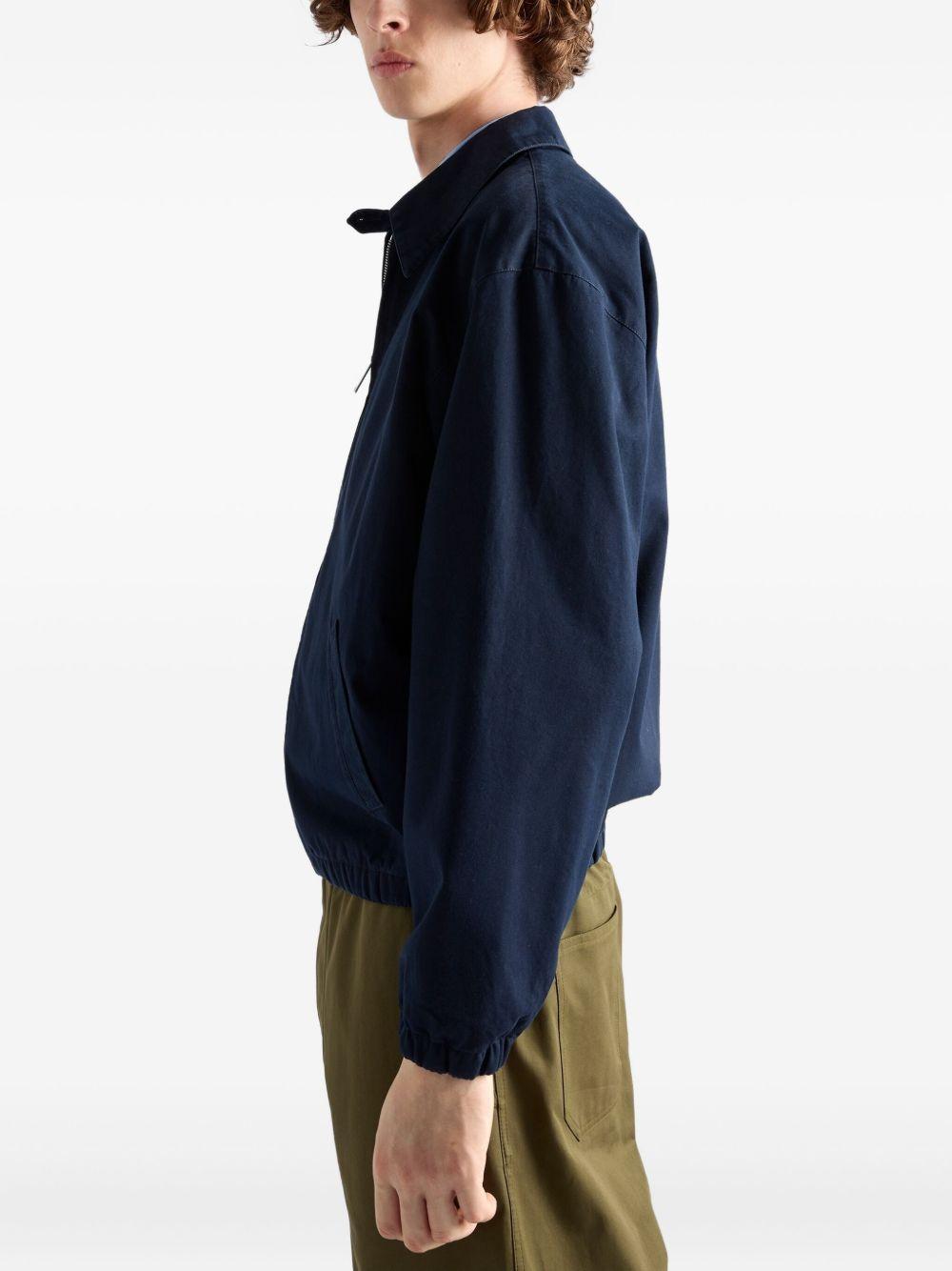 embroidered-logo zip-up jacket Product Image