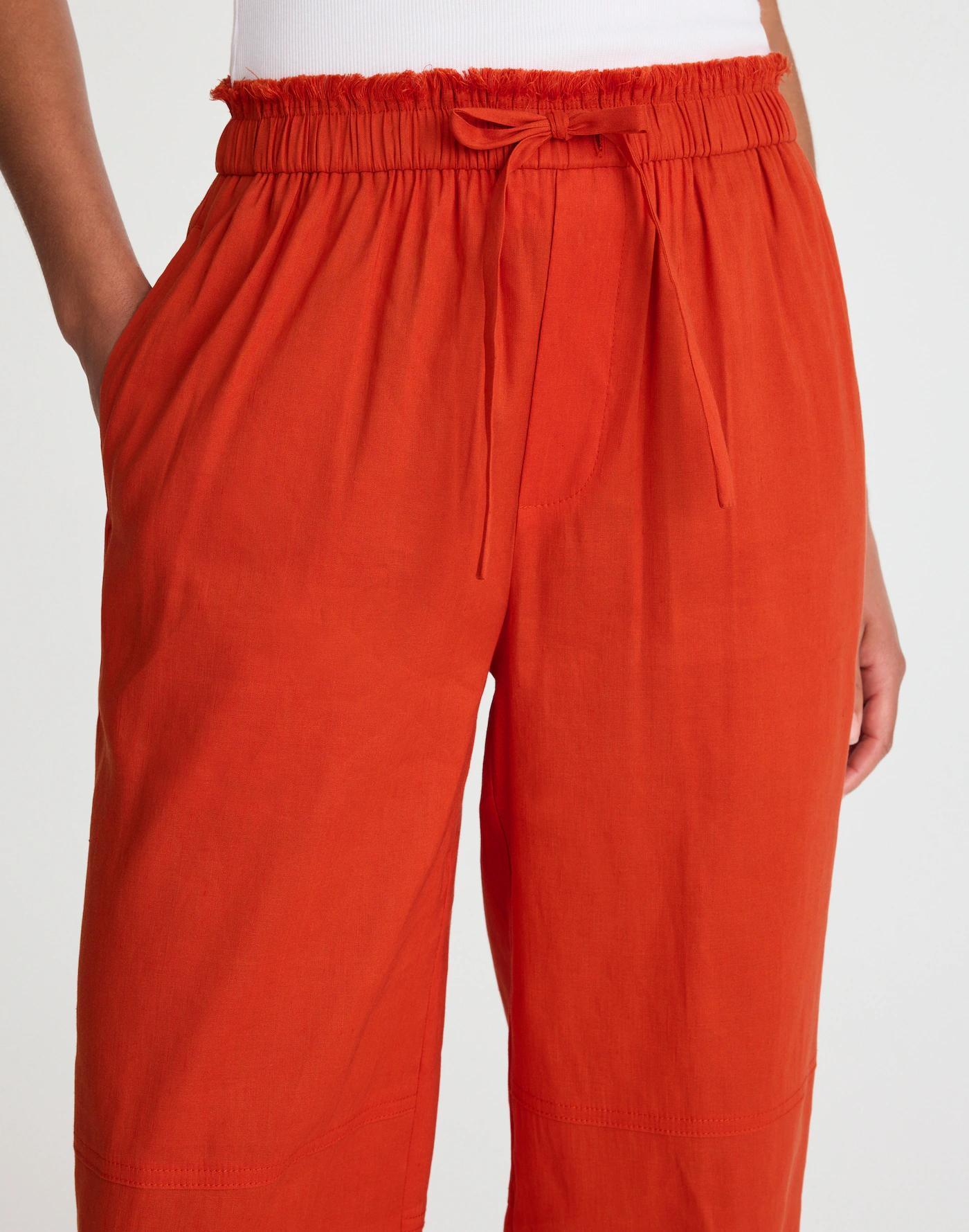 Raw-Edge Drawstring Pant Product Image
