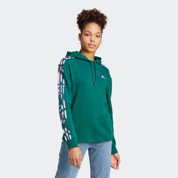 Vibrant Print 3-Stripes Hoodie Product Image