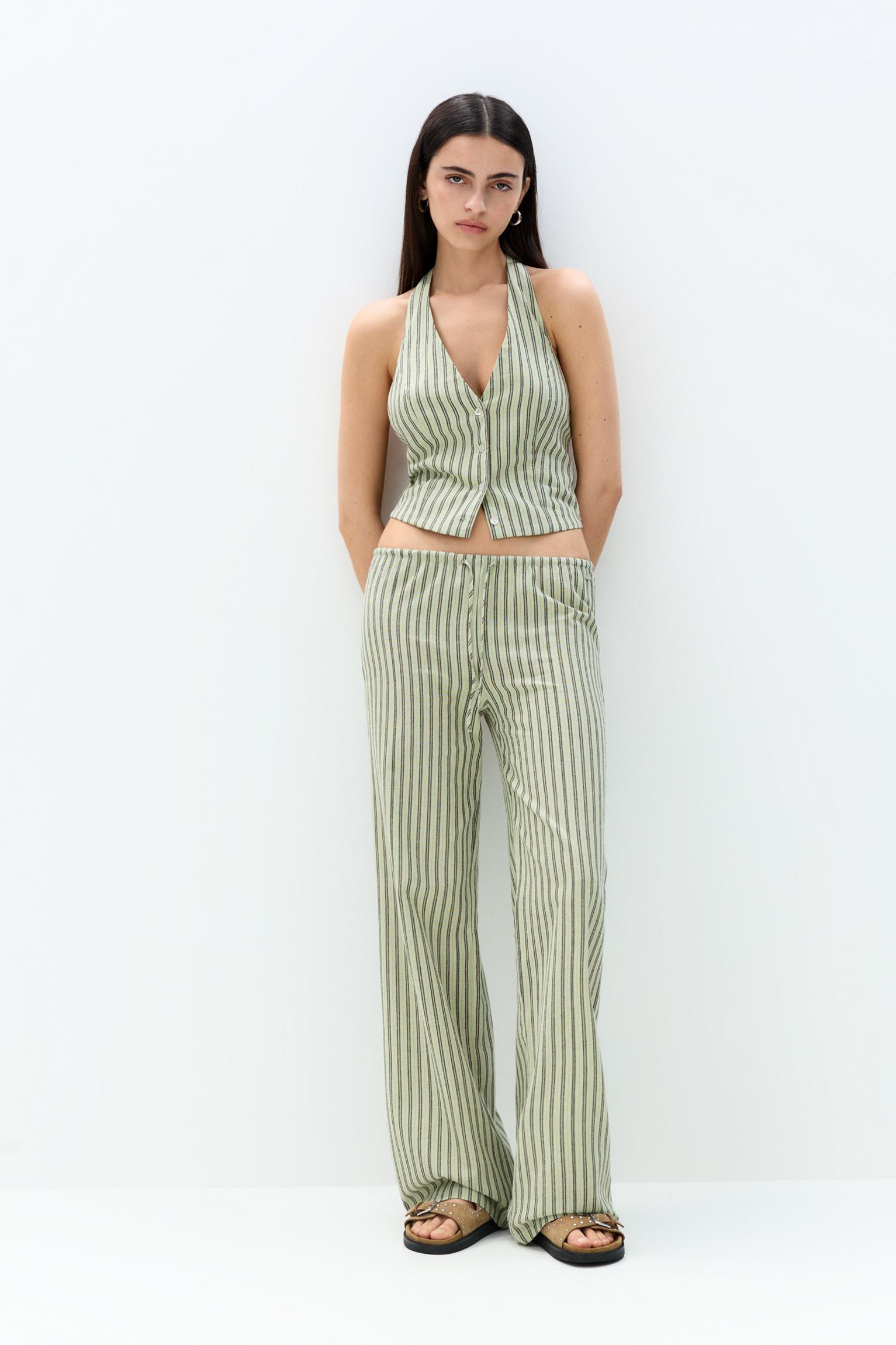 Striped rustic pants Product Image