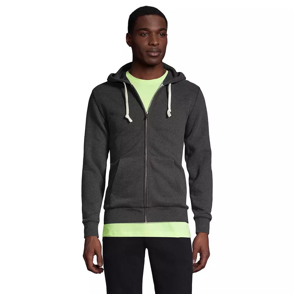 Big & Tall Lands' End Serious Sweats Full-Zip Hoodie, Men's, Size: 3XB, Dk Grey Heather Product Image