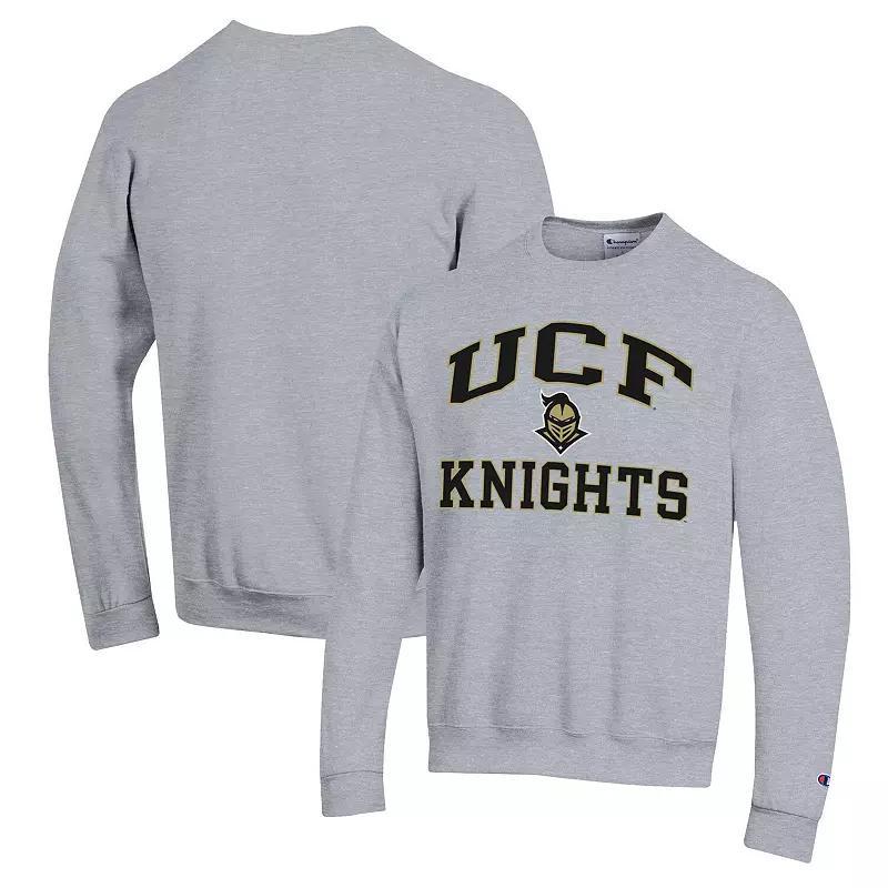 Mens Champion Heather Gray UCF Knights High Motor Pullover Sweatshirt Product Image