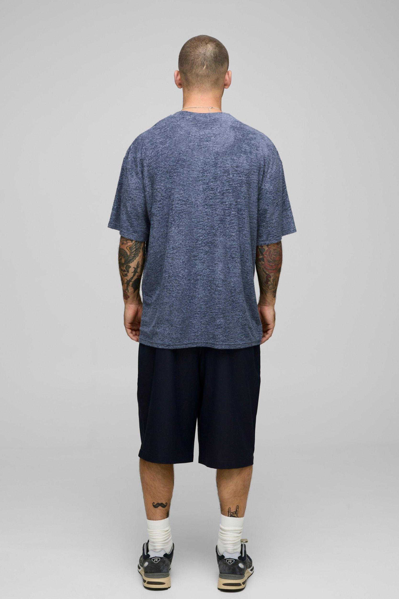 Oversized Textured T-Shirt | boohooMAN USA Product Image