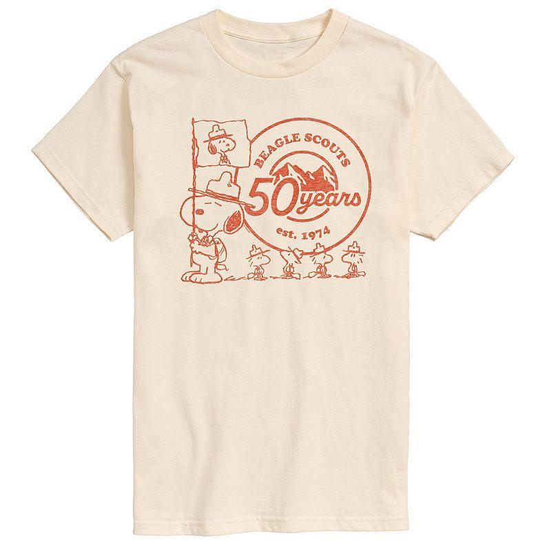 Big & Tall Peanuts Beagle Scouts 50 Years Flag Graphic Tee, Men's,  Product Image