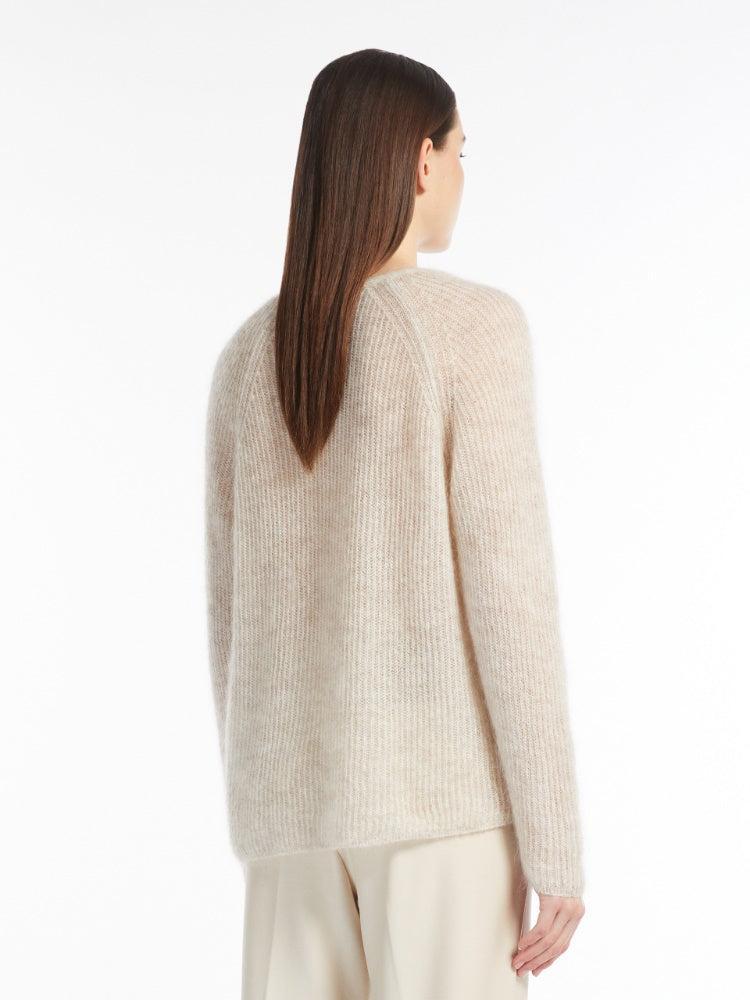 Max Mara Mohair Yarn Jumper in Beige Product Image