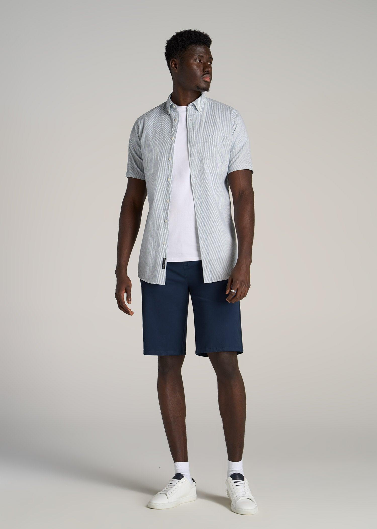 Chino Shorts for Tall Men in Spring Olive Product Image