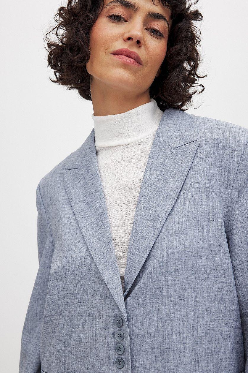 Oversized Melange Blazer Product Image