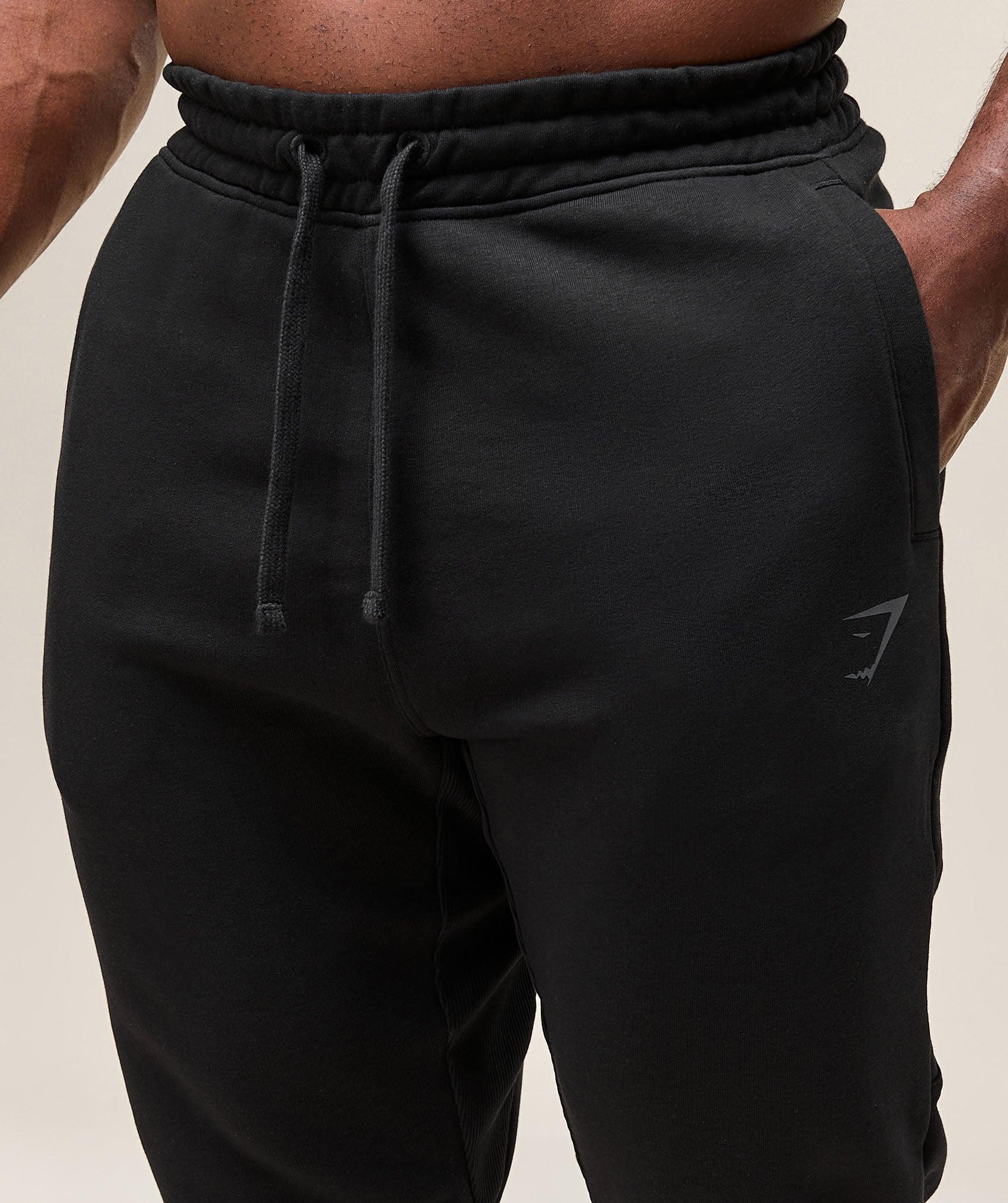 Gymshark Power Wordmark Joggers - Black Male Product Image