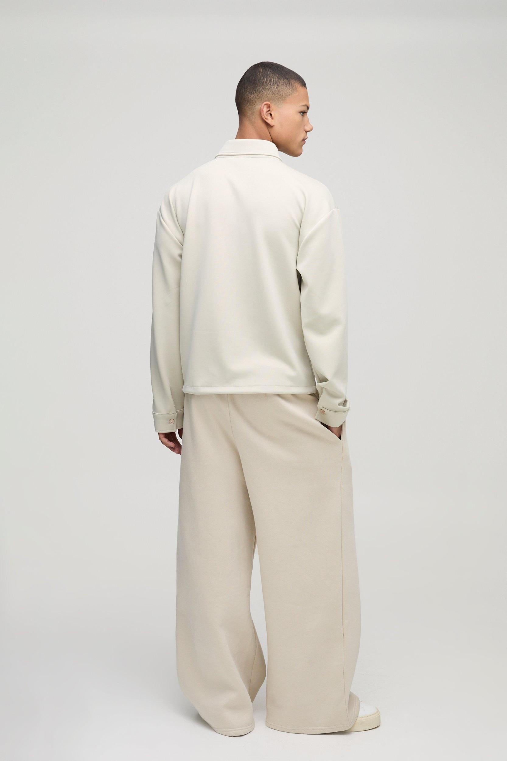 Regular Fit Scuba Shirt Jacket | boohooMAN USA Product Image