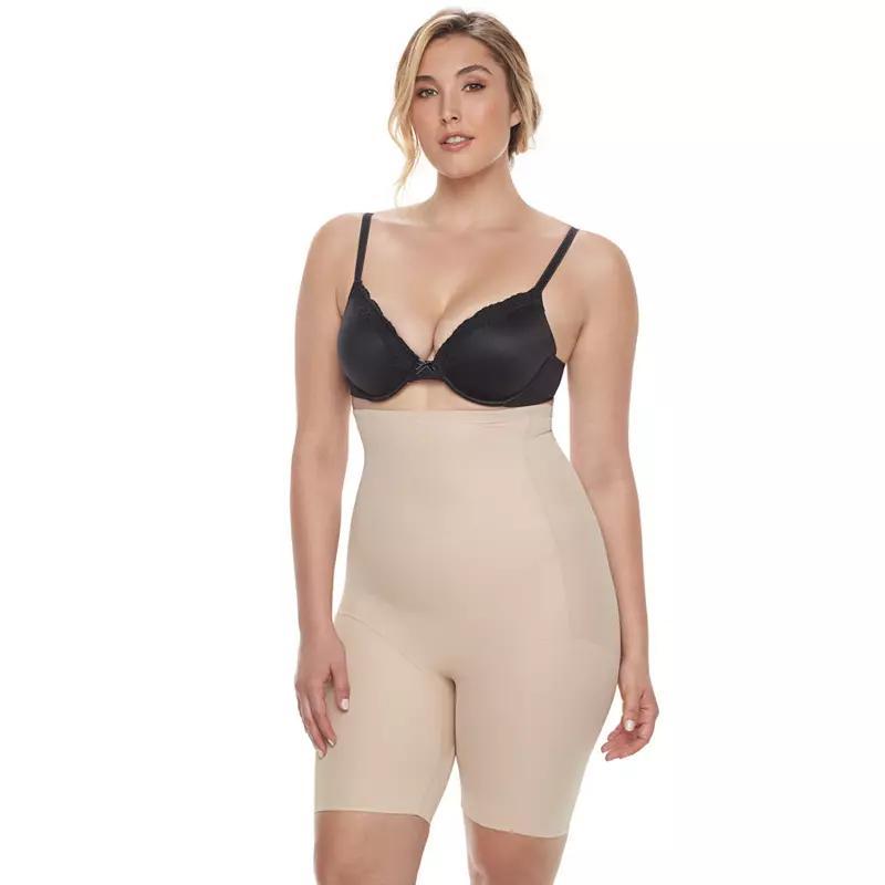 Naomi & Nicole Firm Control Shapewear Plus Size Unbelievable Comfort High Waist Thigh Slimmer 7779, Womens Product Image