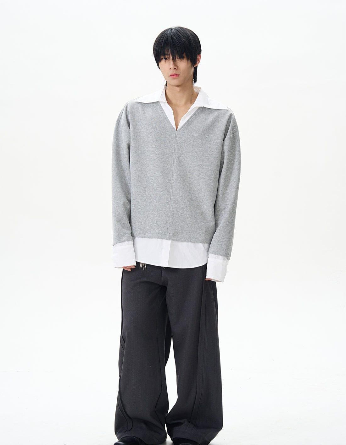 RT No. 12421 DRAPE CASUAL STRAIGHT PANTS Product Image