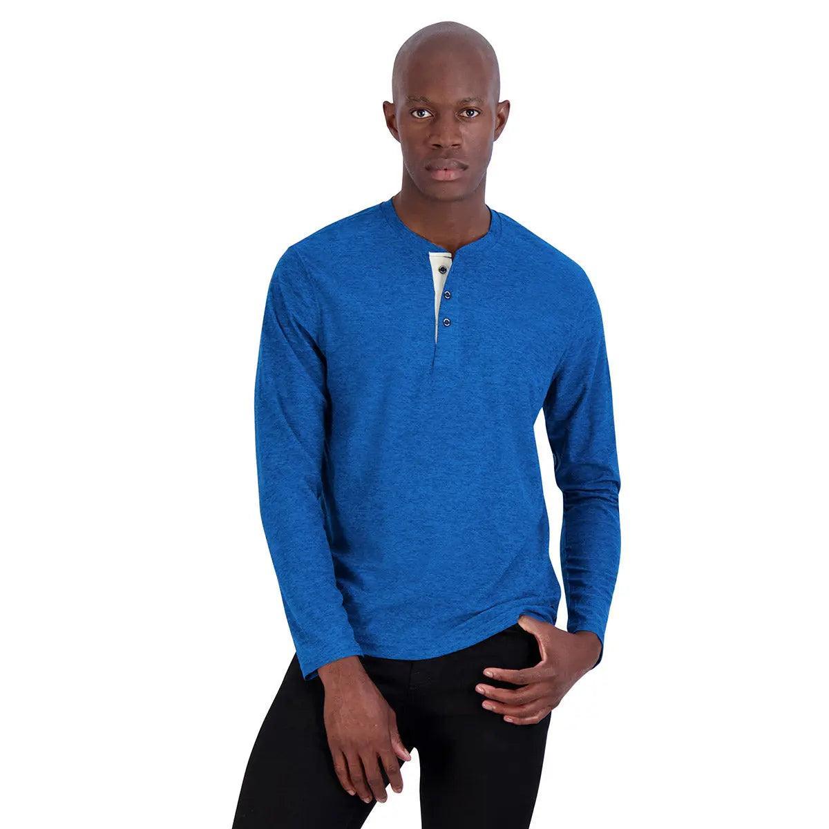 Canada Weather Gear Men's Long Sleeve Two Tone Supreme Soft Henley Product Image