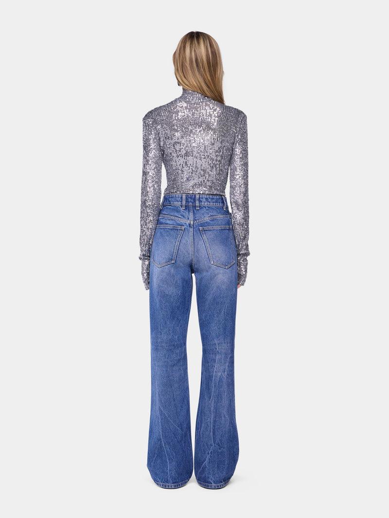 TURTLENECK TOP IN SEQUINS Product Image