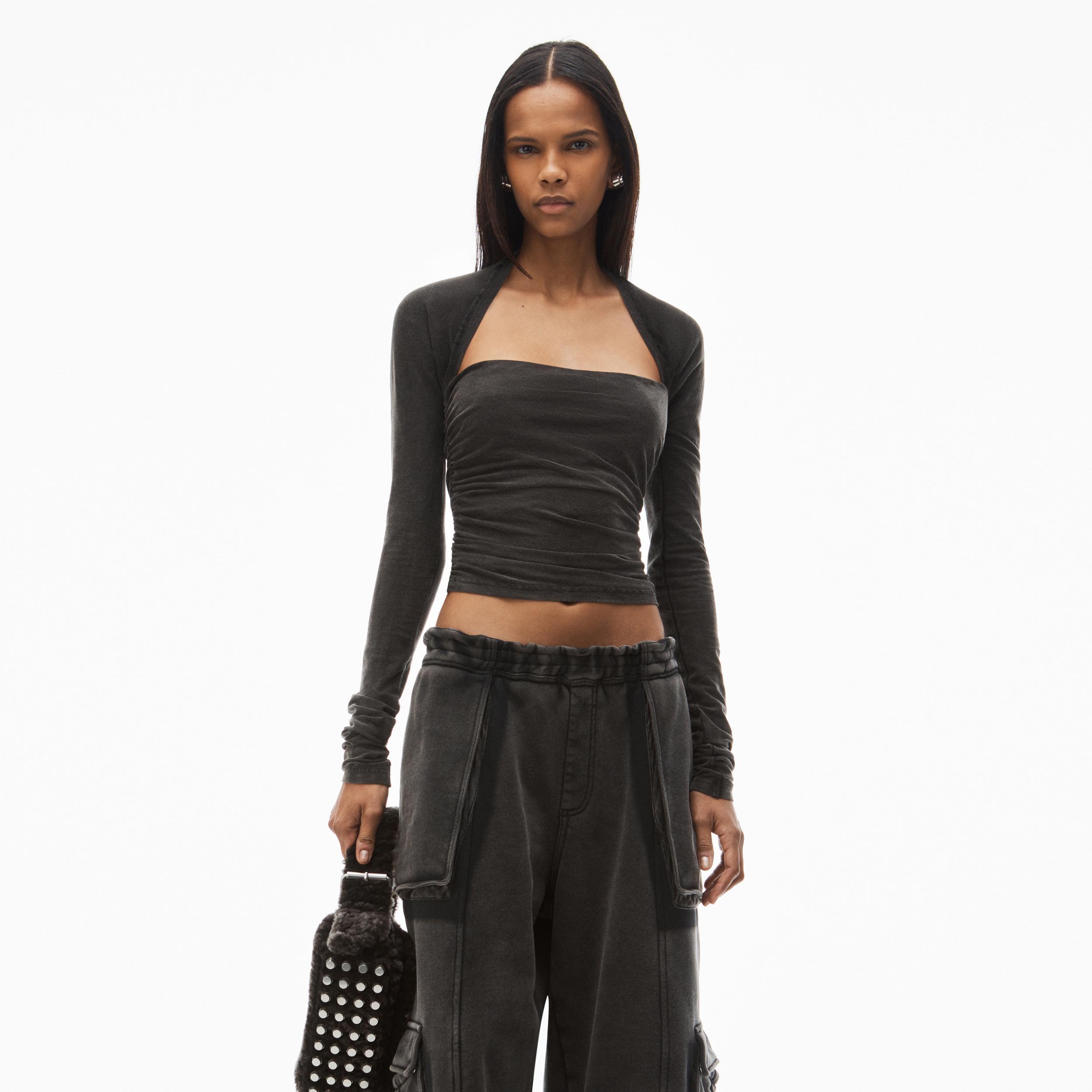 Ruched Top In Sueded Jersey Product Image