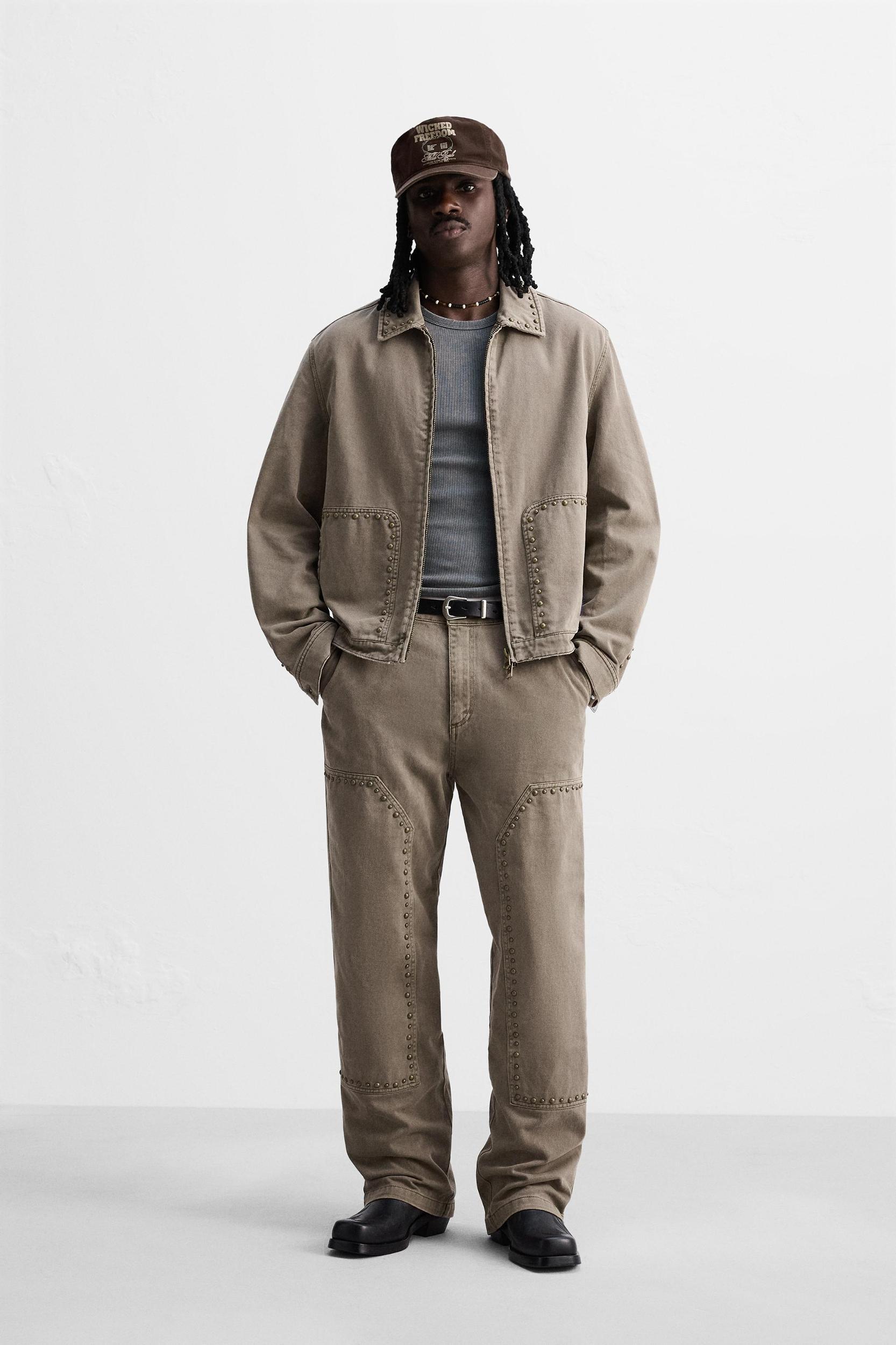 RELAXED FIT STUDDED PANTS Product Image