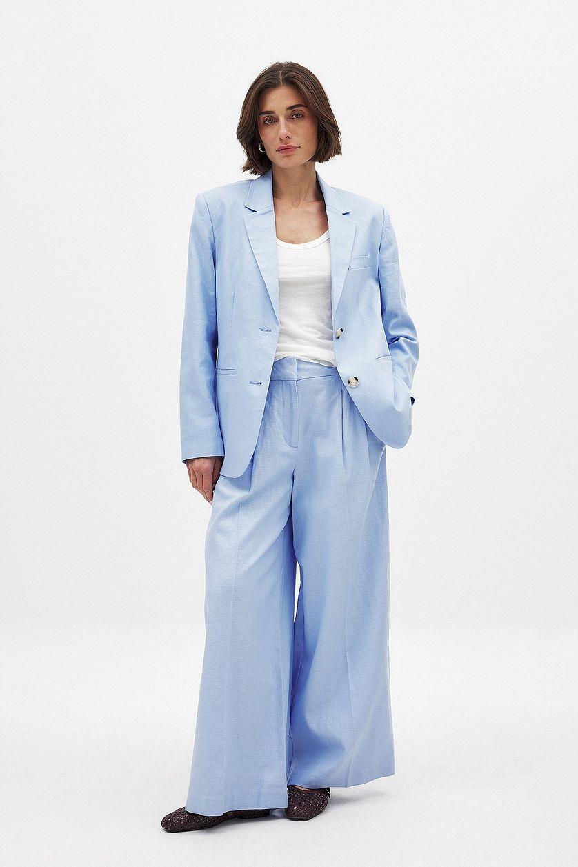 Regular Linen-Blend Blazer Product Image