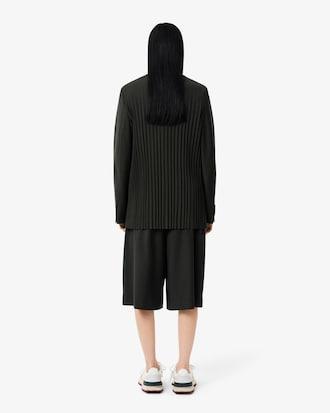 Oversized Long Wide Fit Pleat Bermuda Shorts Product Image