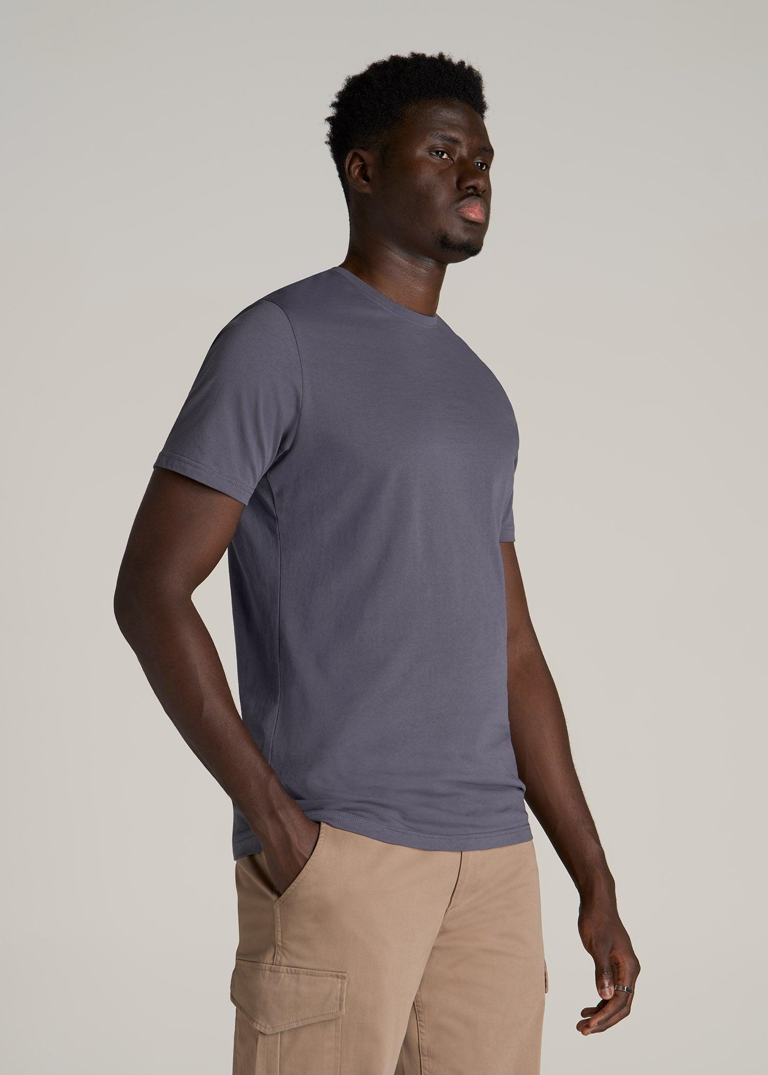 The Everyday Regular Fit Crewneck T-Shirt for Tall Men in Grey Blue Male Product Image