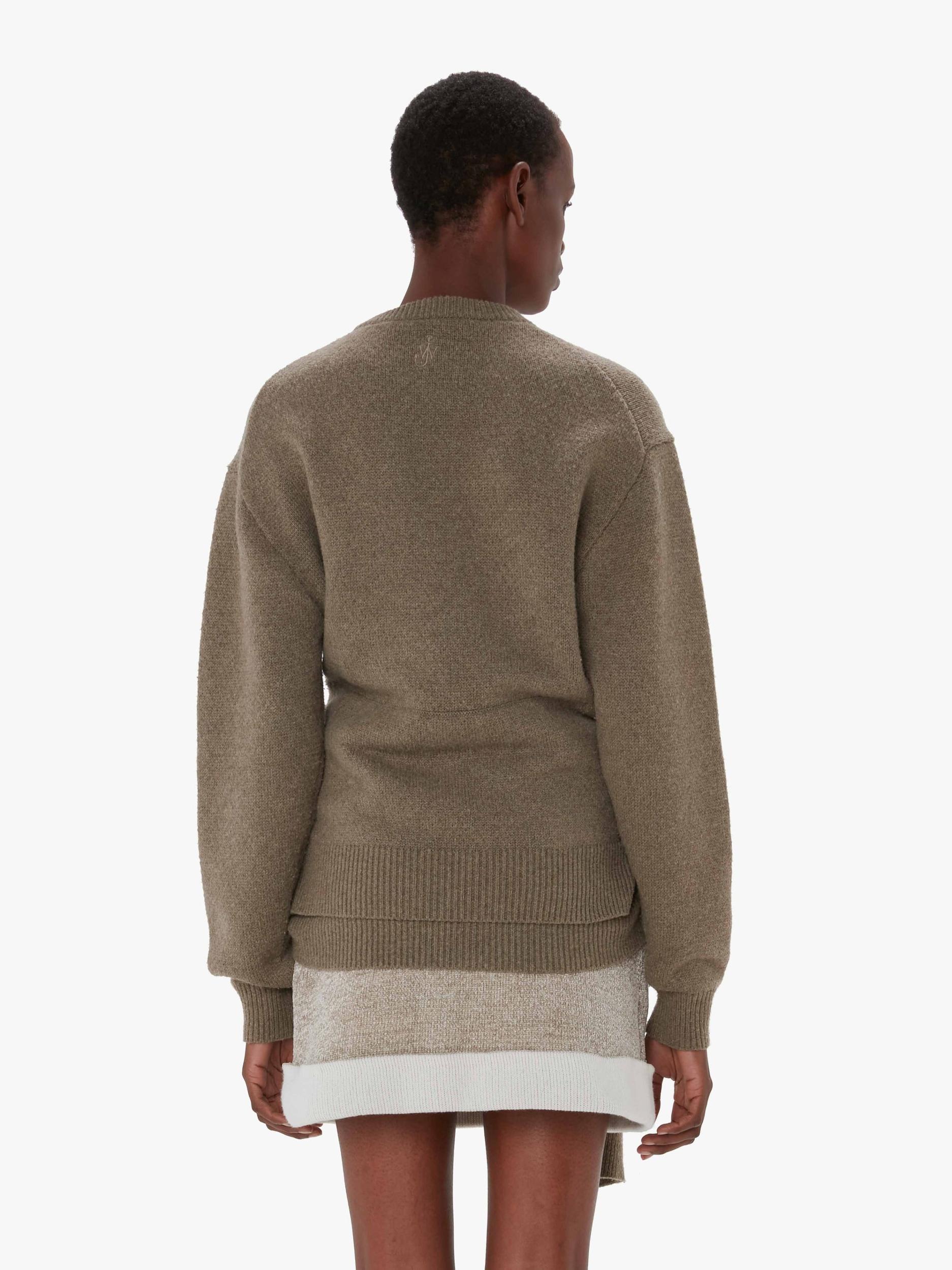 DRAPED TIE-FRONT SWEATER Product Image