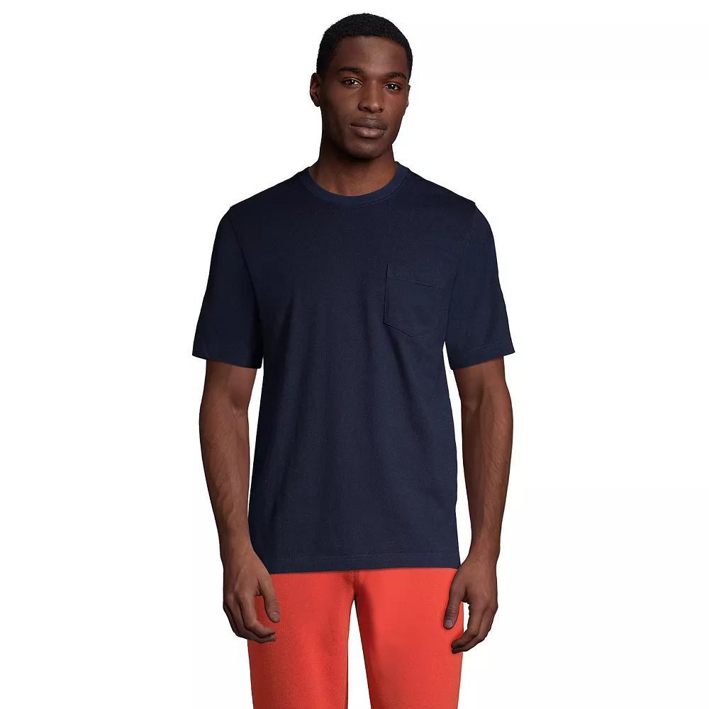 Big & Tall Lands' End Short Sleeve Super-T Pocket Tee, Men's,  Product Image