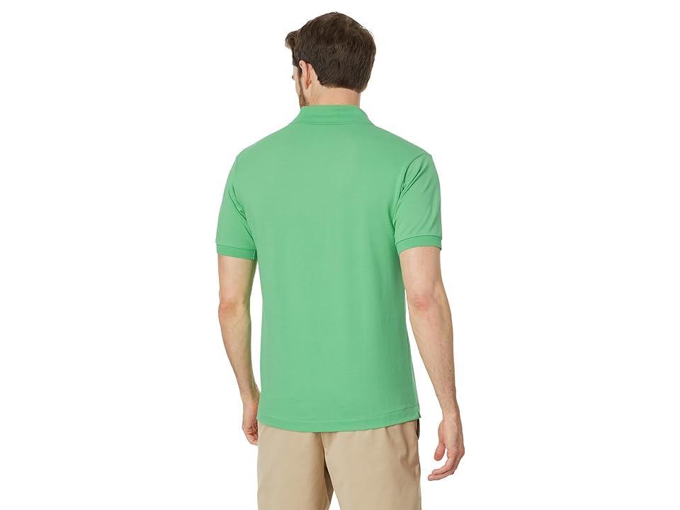 Lacoste Short Sleeved Ribbed Collar Shirt (Cornsilk) Men's Short Sleeve Knit Product Image