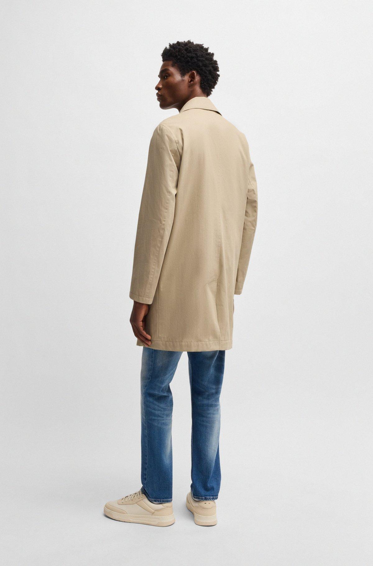 BOSS - Classic-fit coat in cotton - Light Beige Product Image