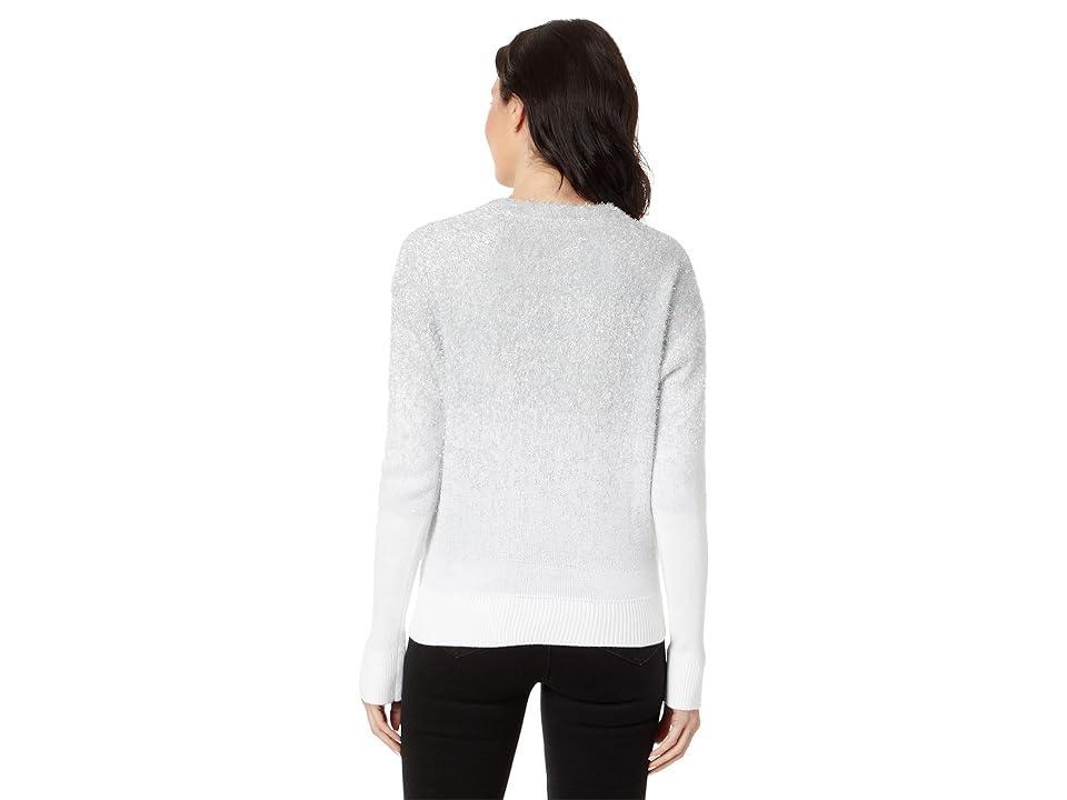 Tommy Hilfiger Textured Ombre Sweater (Silver/Ivory) Women's Sweater Product Image