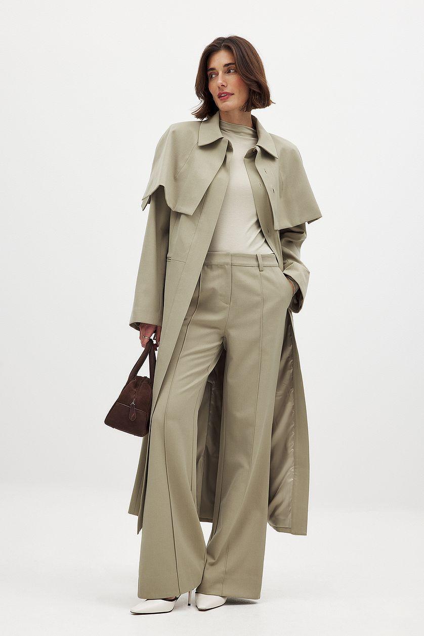 Mid Waist Flared Pants Product Image