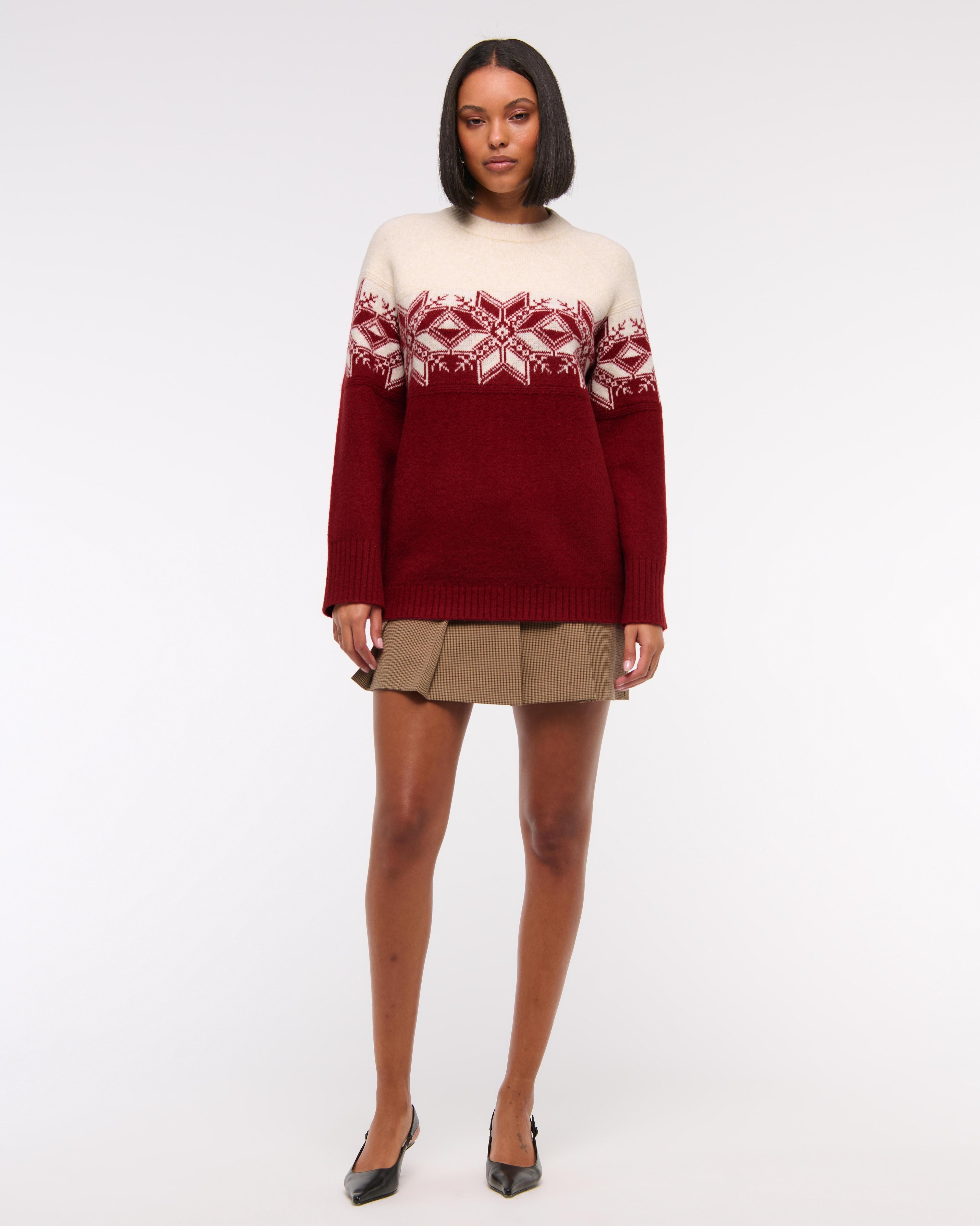 Relaxed Lounge Cable-Knit Crew Sweater Product Image