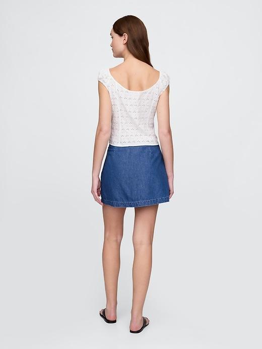 UltraSoft Denim Mini Skort Product Image