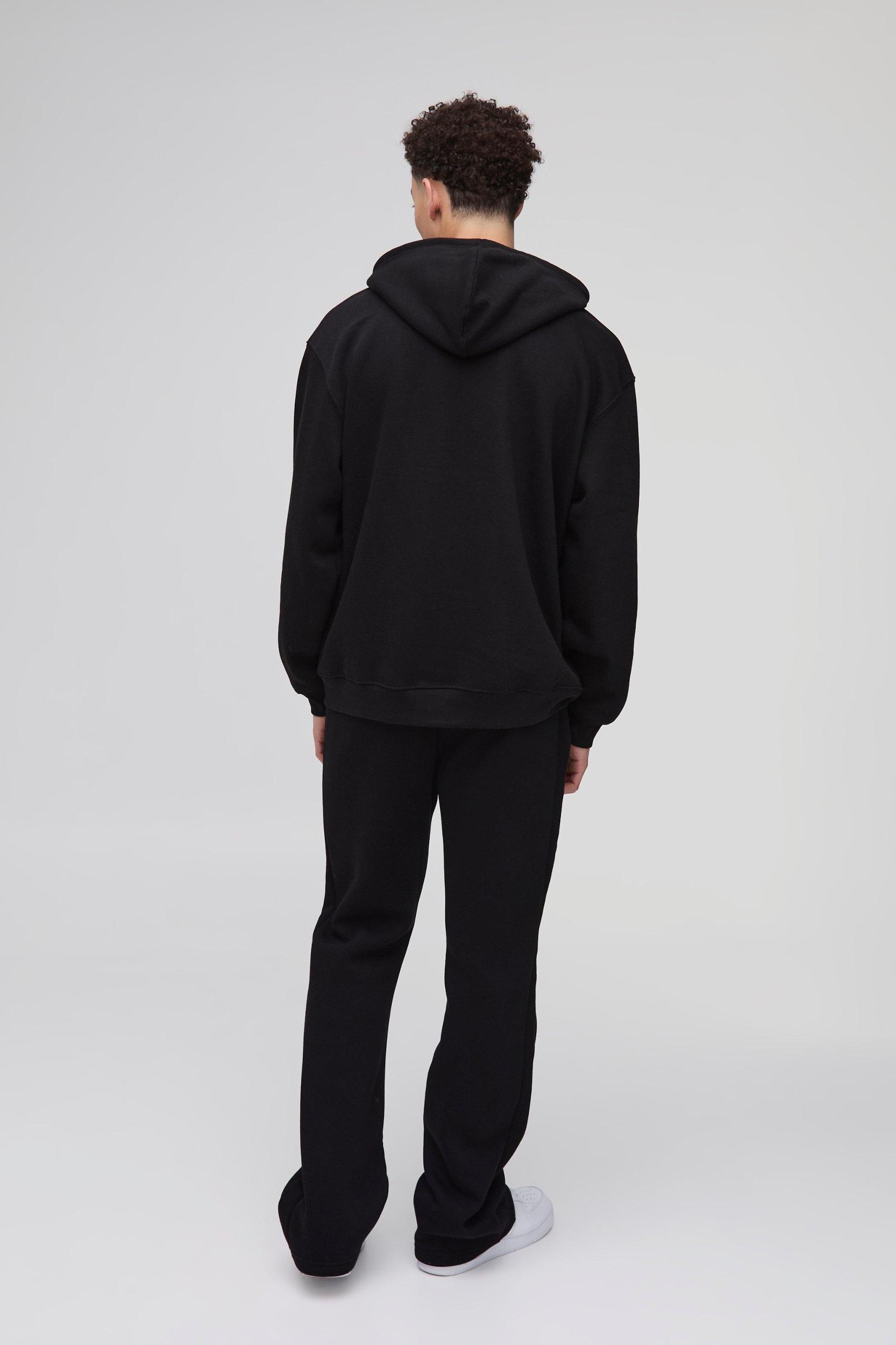 Oversized BM 3D Embroidered Zip Through Hoodie | boohooMAN USA Product Image