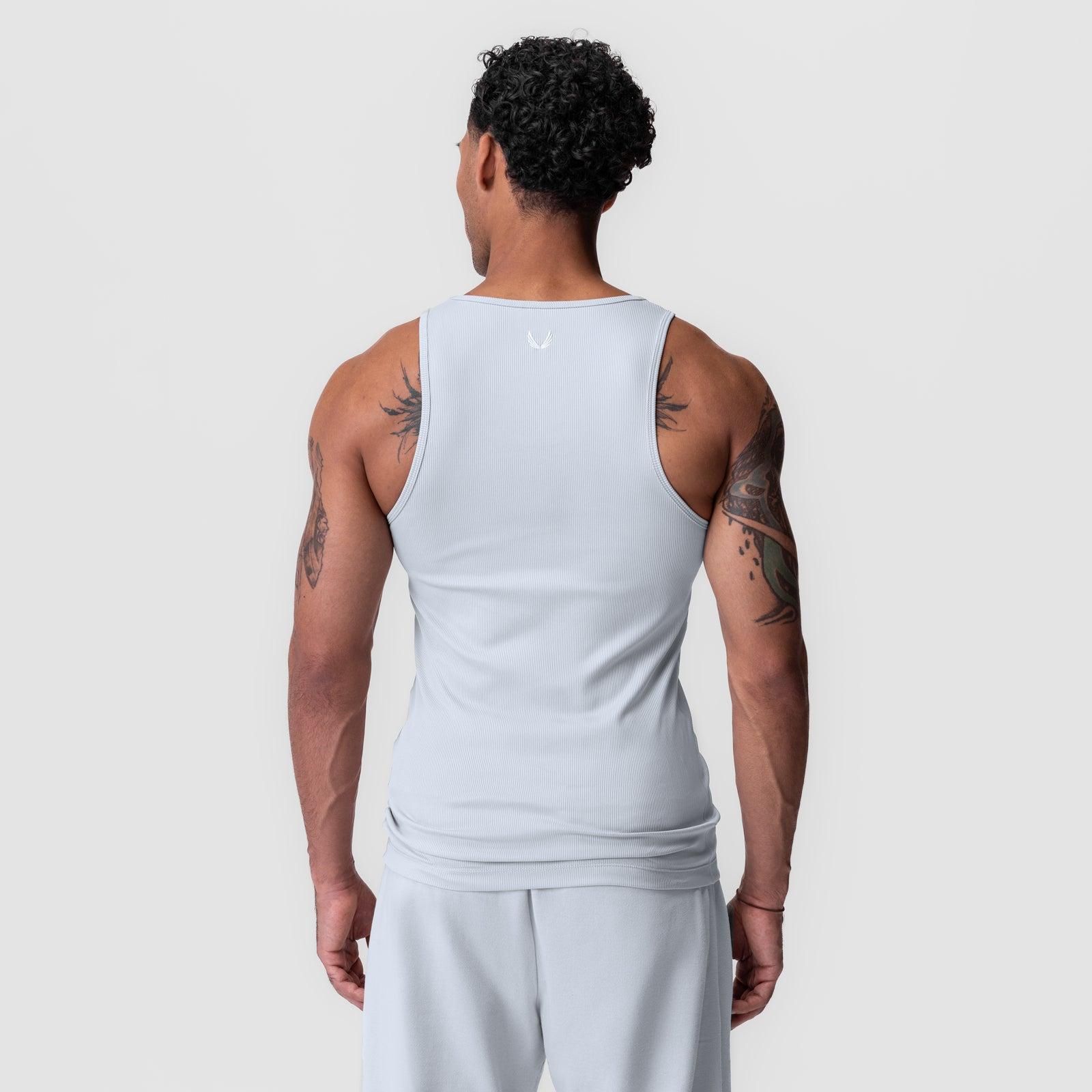0986. Creora® Tech Ribbed Tank - Ice Blue Product Image