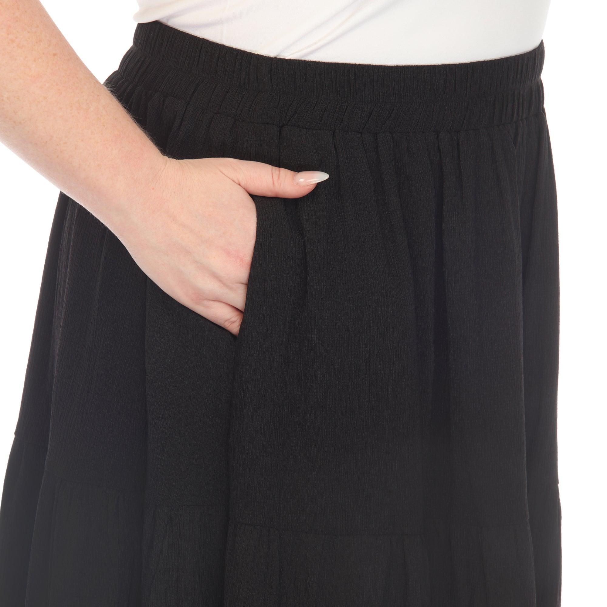 Pleated Tiered Maxi Skirt - Plus Product Image