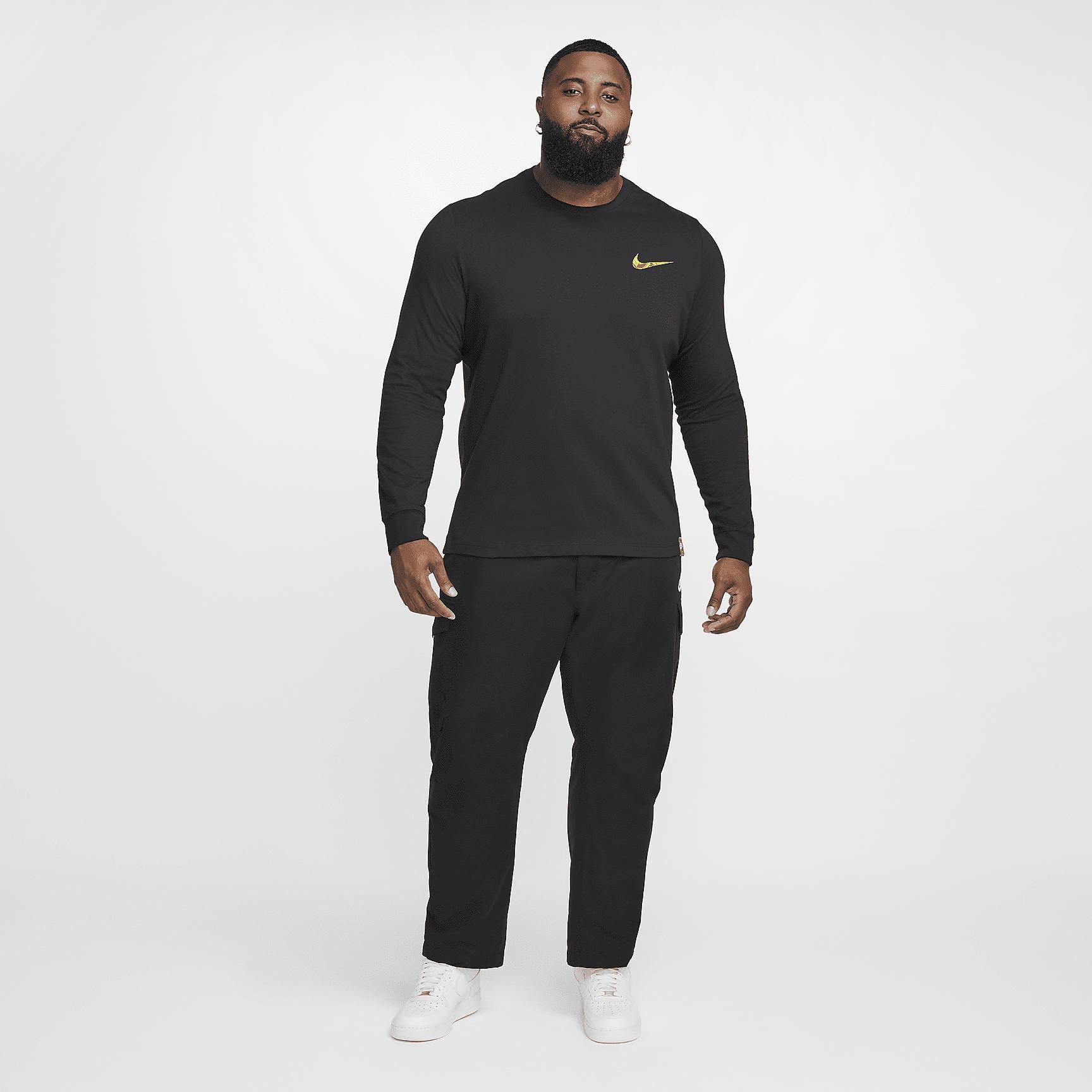 Nike Mens Nike Asbury Long Sleeve Crew Cuff - Mens Black Product Image