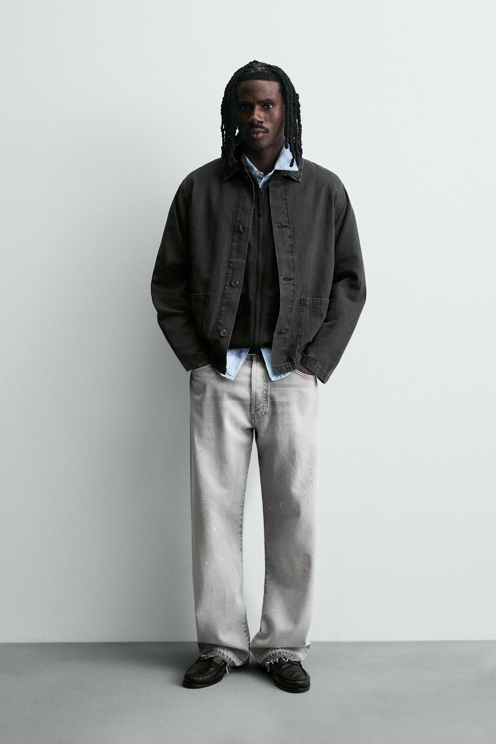 WASHED COTTON - LINEN OVERSHIRT Product Image