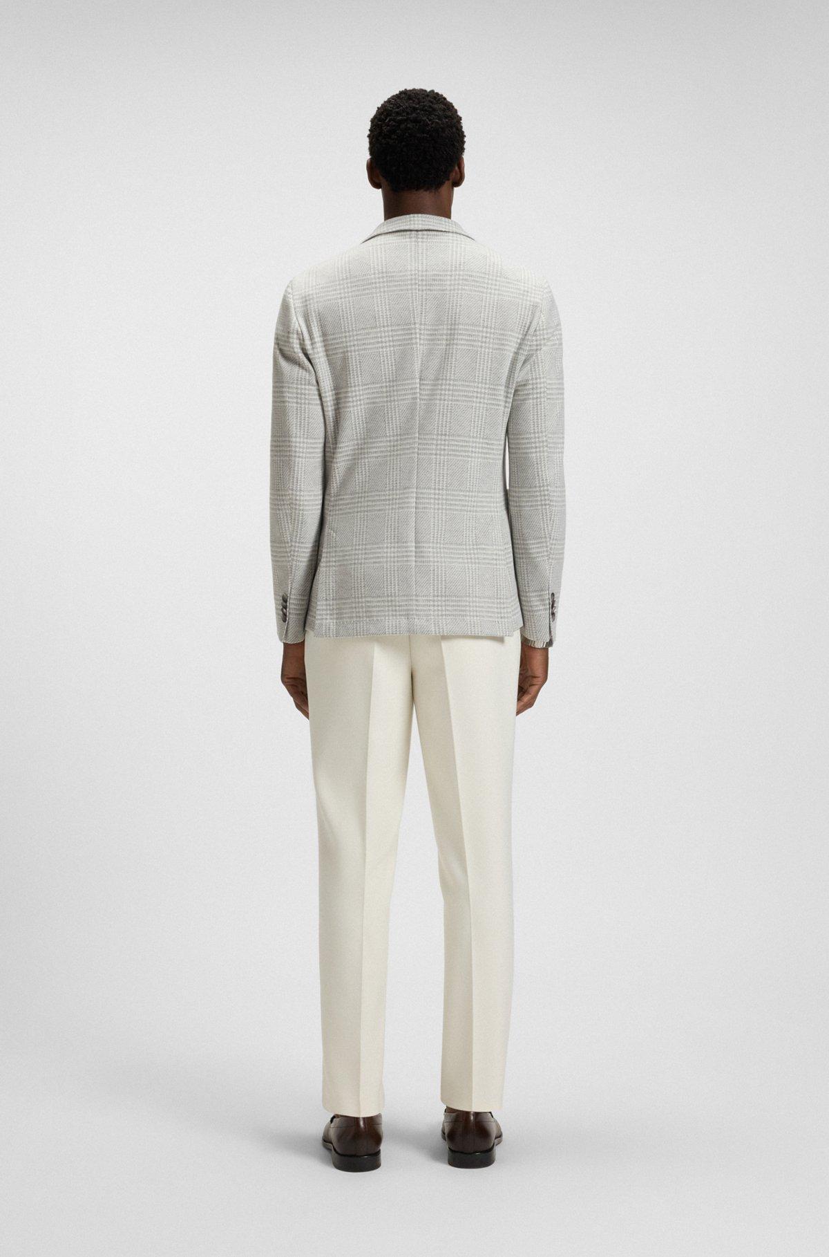 Slim-fit blazer in checked stretch fabric Product Image