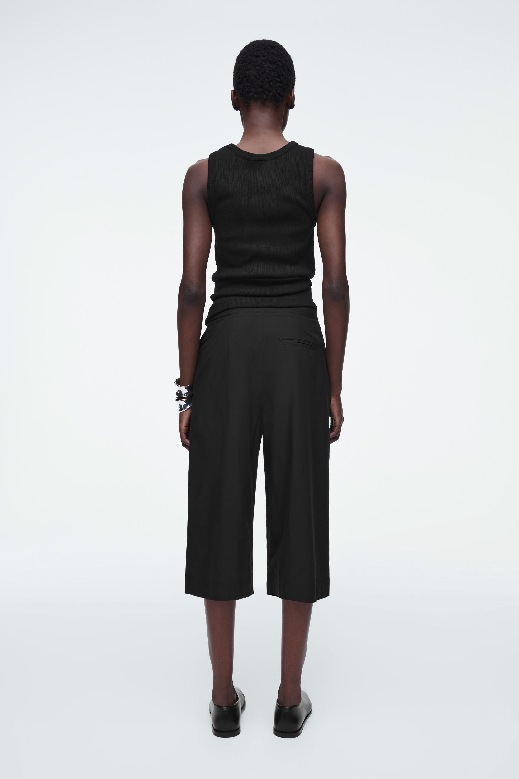 BELTED WRAP-FRONT COTTON SHORTS Product Image