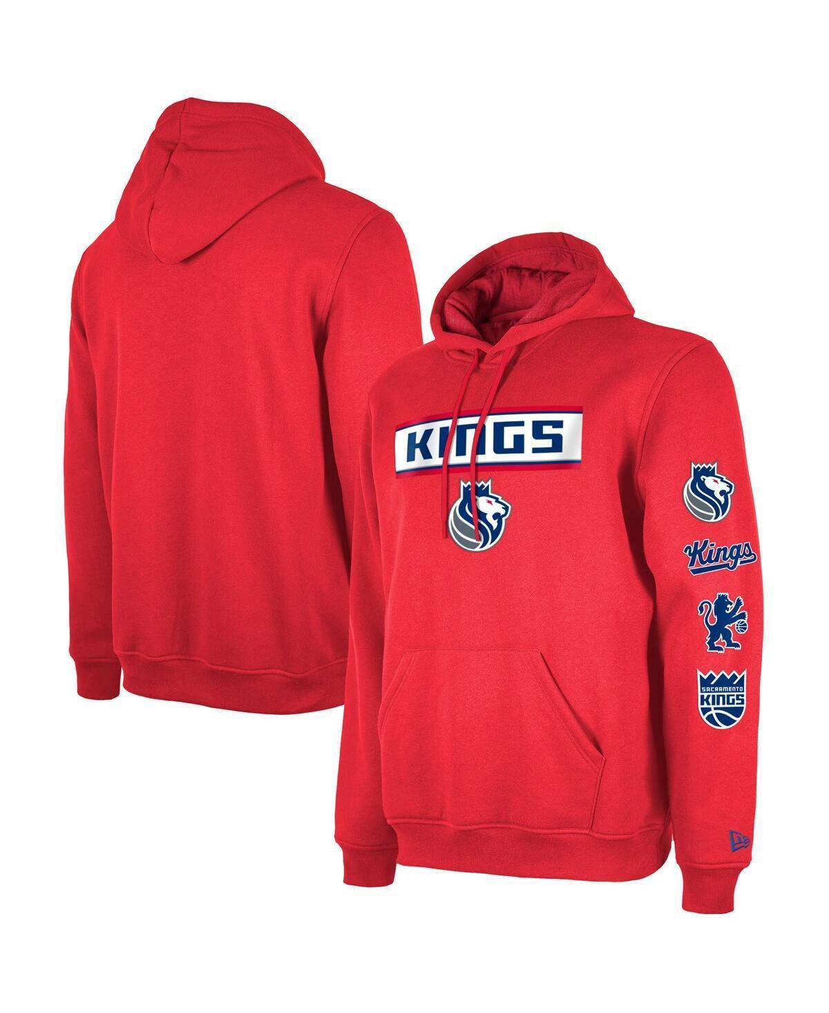 Mens New Era Red Sacramento Kings 2023/24 City Edition Big & Tall Pullover Hoodie Product Image